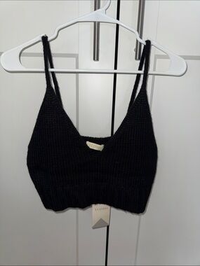 Tejido Black Knit Bralette